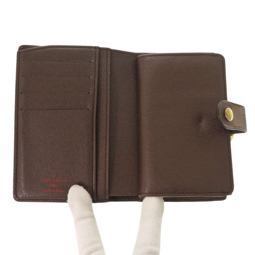 LOUIS VUITTON Bifold Wallet N61664 Damier canvas Ebene Damier Porto Monevier Vienova