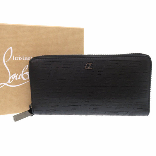 Christian Louboutin Long Wallet Purse 1235147 leather black Panettone Wallet