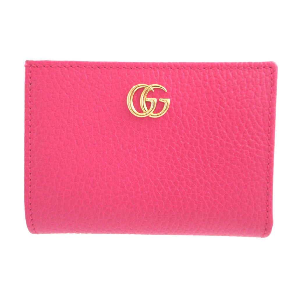 GUCCI Bifold Wallet 772738 leather pink GG Marmont