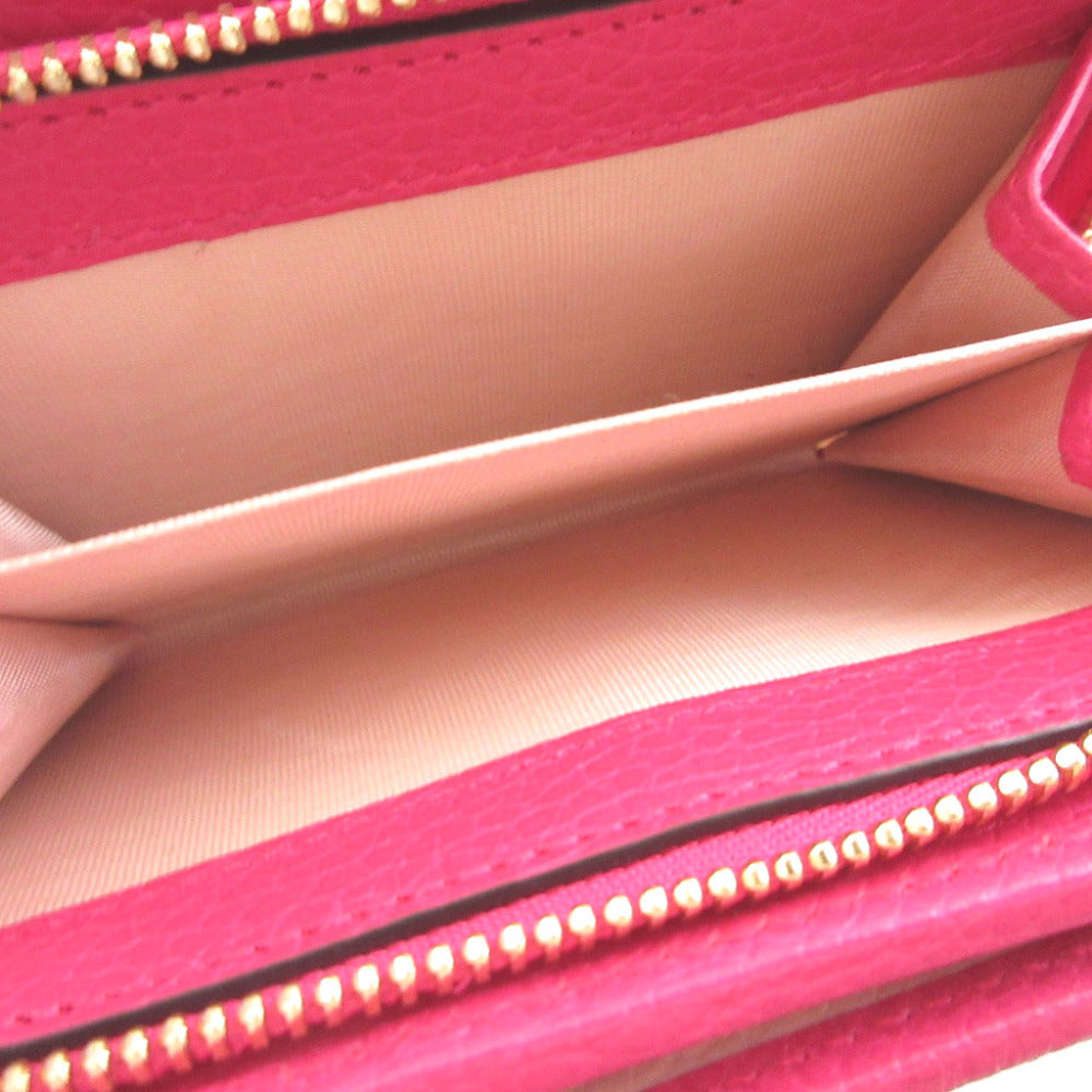 GUCCI Bifold Wallet 772738 leather pink GG Marmont