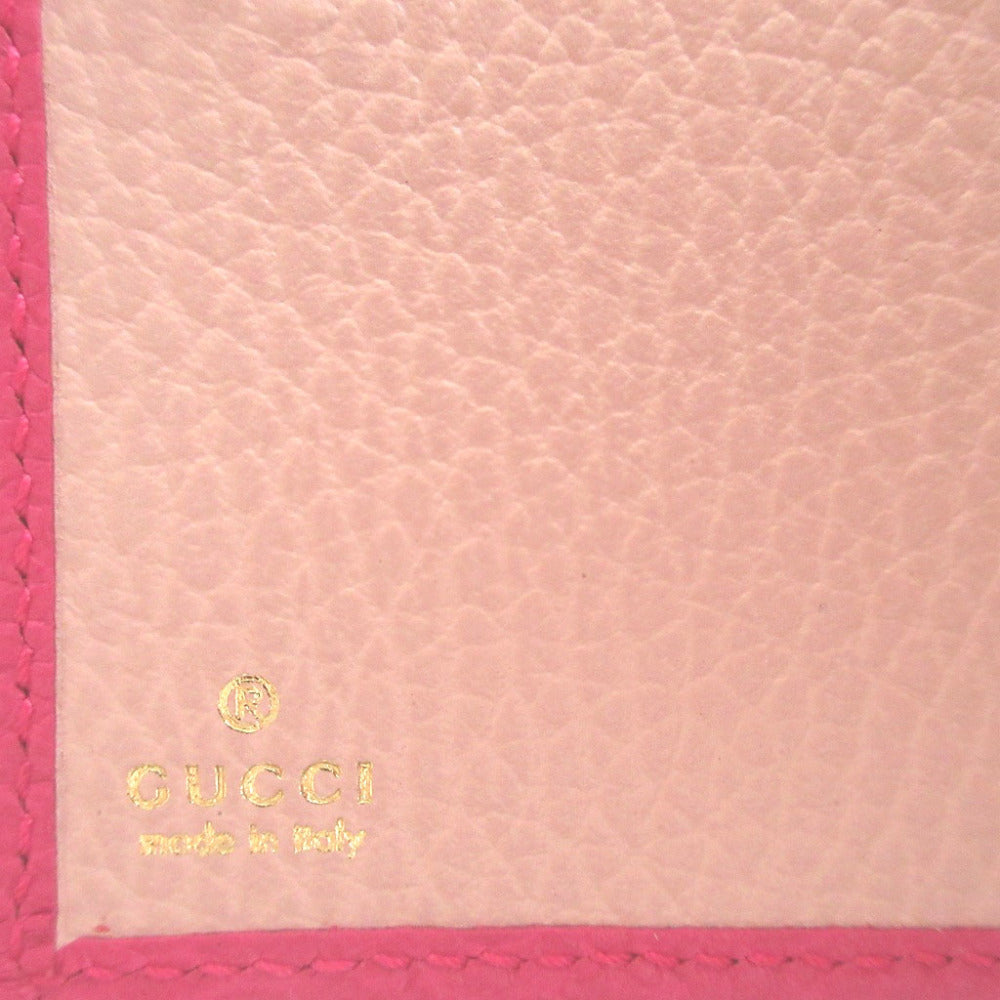GUCCI Bifold Wallet 772738 leather pink GG Marmont