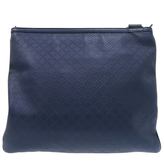 GUCCI Shoulder Bag leather Navy Diamante Pattern A4 Storage Crossbody Diamante Hilary Lux Women Used Authentic