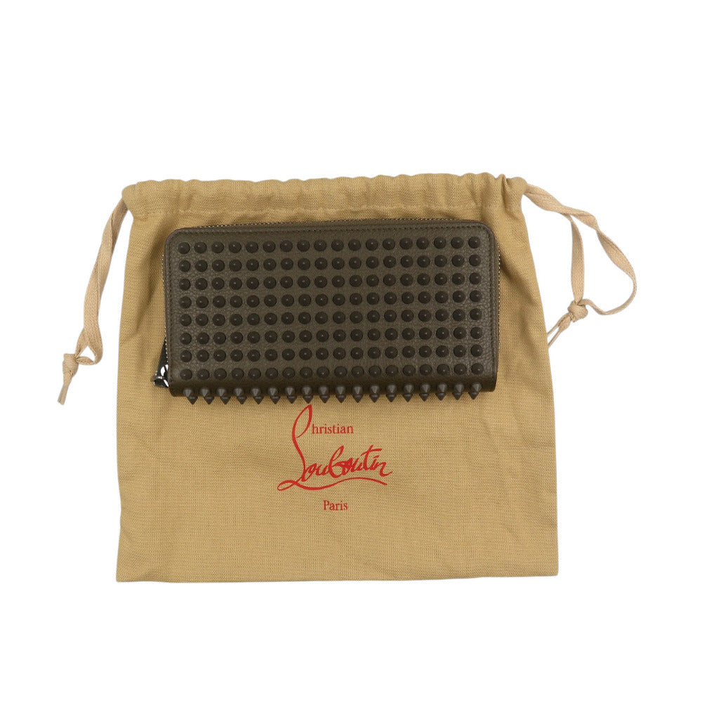 Christian Louboutin Long Wallet Purse 1165044 leather Brown Panettone