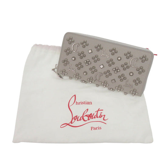 Christian Louboutin Long Wallet Purse 3175224 leather gray