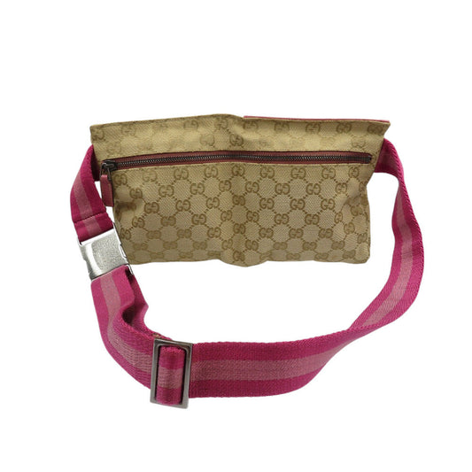 GUCCI Sling bag 28566 GG canvas beige Women Used Authentic