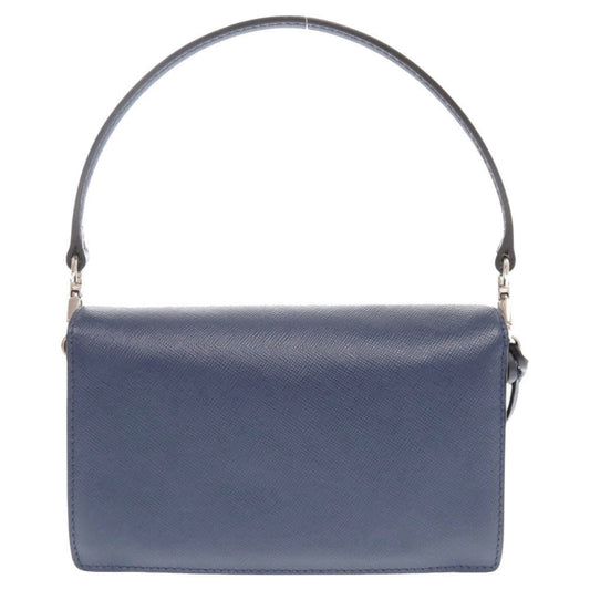 PRADA Handbag leather blue