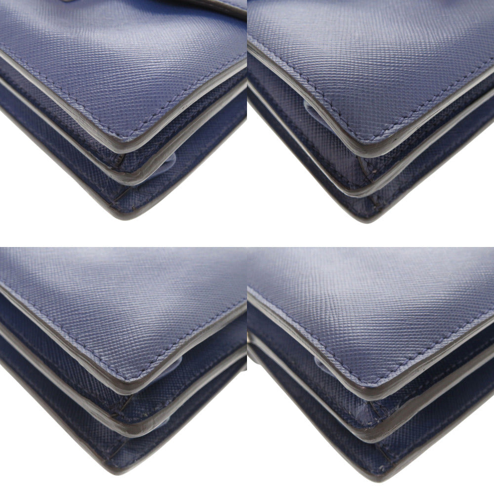 PRADA Handbag leather blue