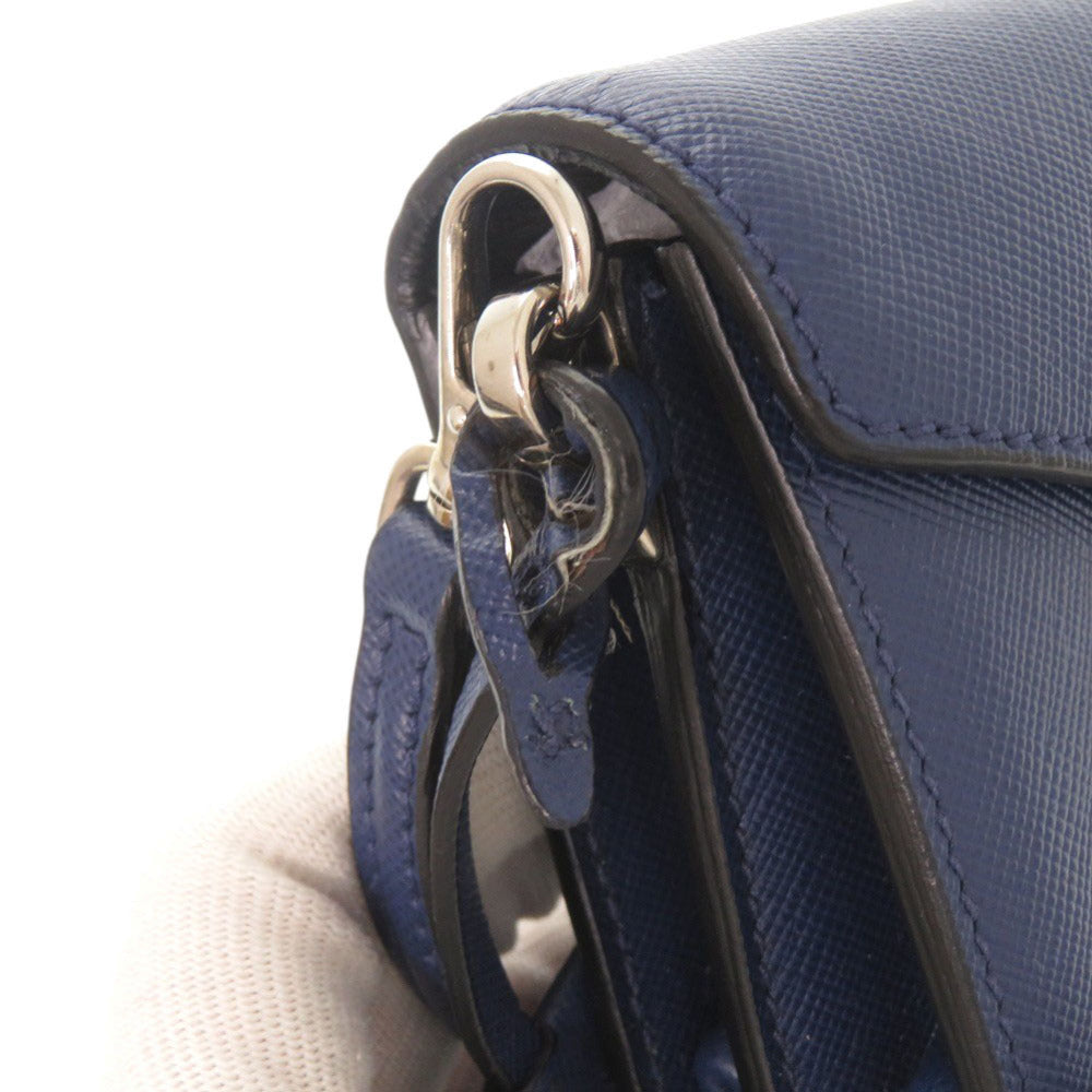 PRADA Handbag leather blue