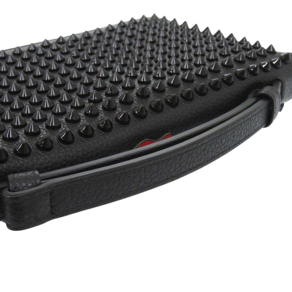 Christian Louboutin Long Wallet Purse Calfskin black Panettone XL