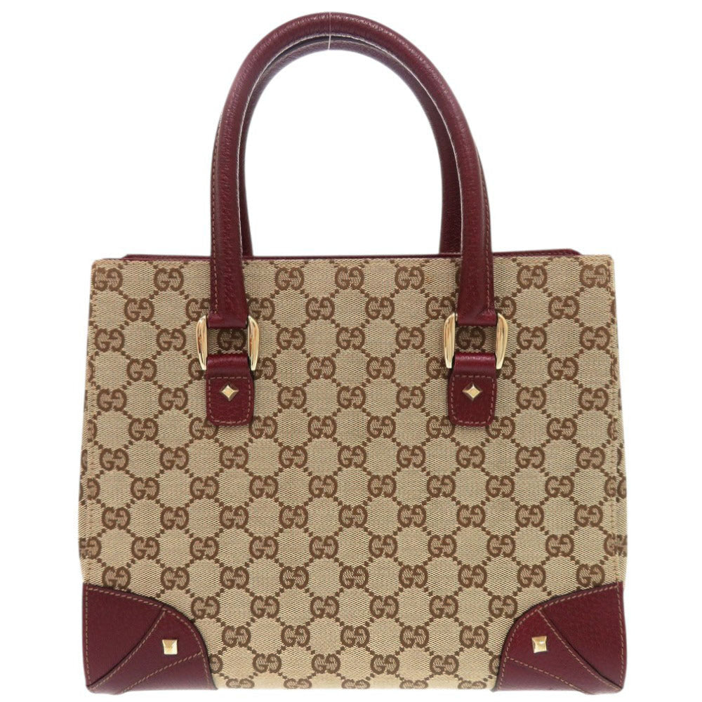 GUCCI Handbag 120895 GG canvas, leather beige Women Used Authentic