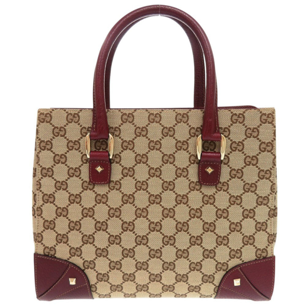 GUCCI Handbag 120895 GG canvas, leather beige Women Used Authentic