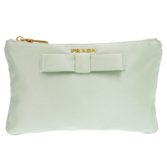 PRADA Pouch Satin green