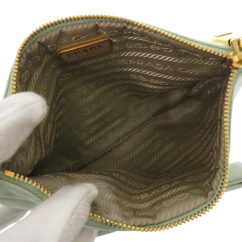 PRADA Pouch Satin green