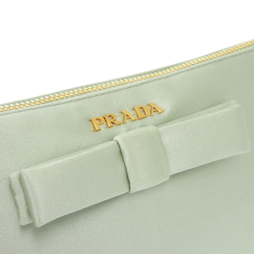 PRADA Pouch Satin green