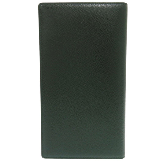 LOUIS VUITTON Long Wallet Purse Taiga green Bill Compartment mens Used Authentic
