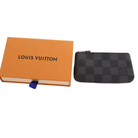 LOUIS VUITTON Coin case N60155 Damier Grafitto Canvas black Damier Graphite Pochette Cre Women Used Authentic