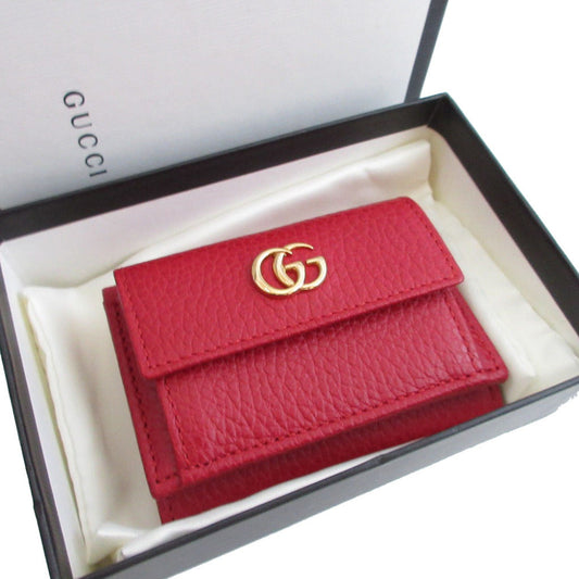 GUCCI Bifold Wallet 523277 leather Red GG Marmont