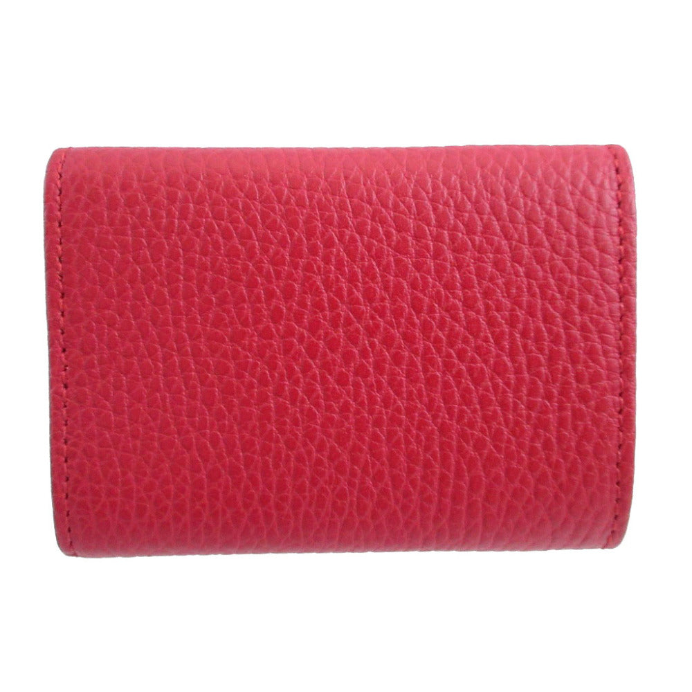 GUCCI Bifold Wallet 523277 leather Red GG Marmont