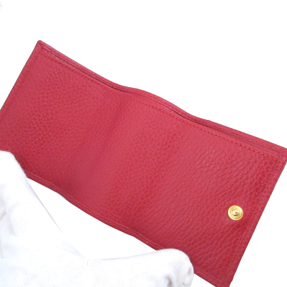 GUCCI Bifold Wallet 523277 leather Red GG Marmont