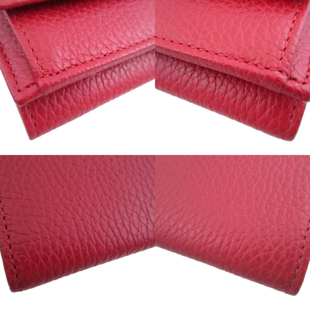 GUCCI Bifold Wallet 523277 leather Red GG Marmont