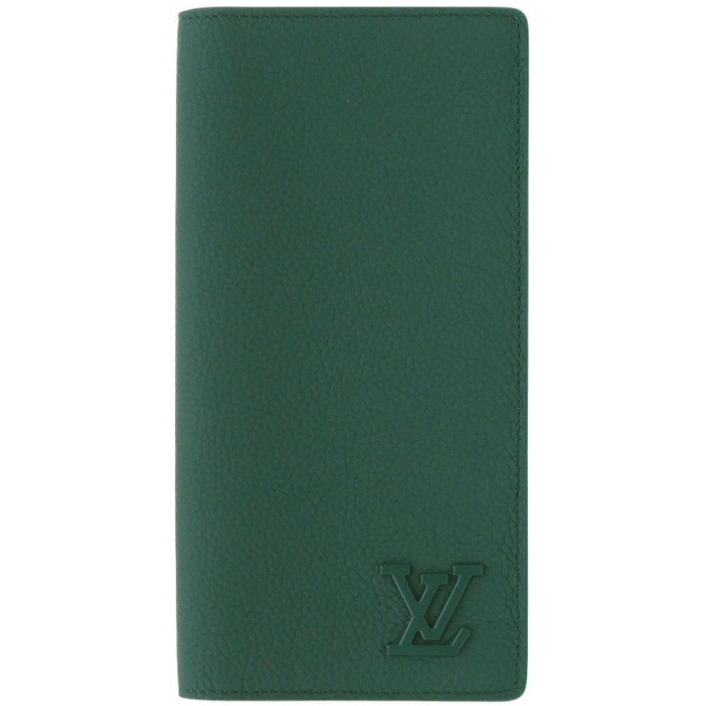 LOUIS VUITTON Long Wallet Purse M82279 leather green LV Aerogram Portefeuille Blaza NM mens Used Authentic