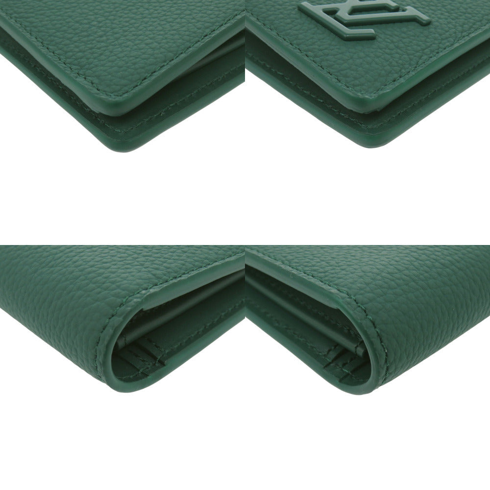 LOUIS VUITTON Long Wallet Purse M82279 leather green LV Aerogram Portefeuille Blaza NM mens Used Authentic