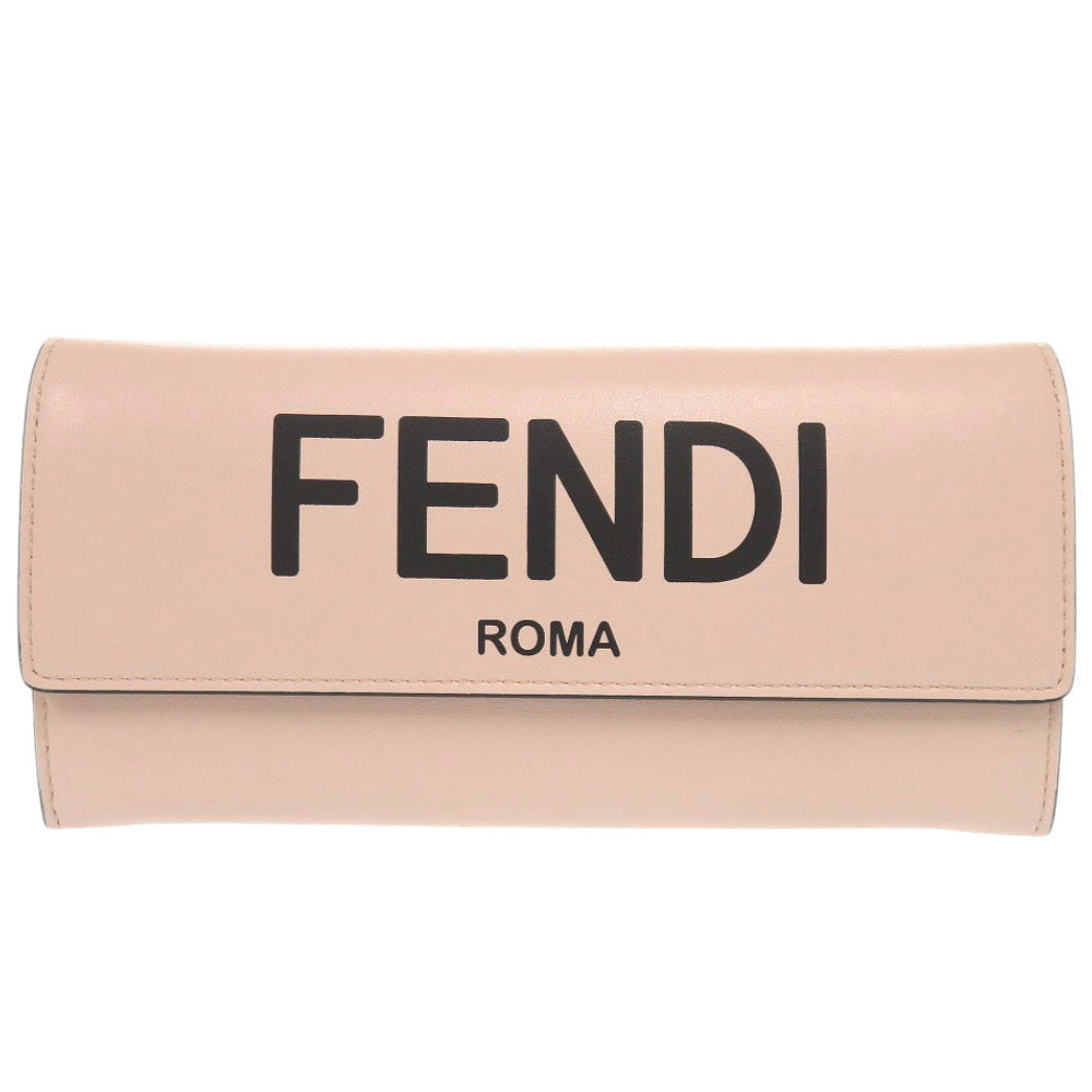 FENDI Long Wallet Purse 8M0251 leather pink Fendi Roma Continental Wallet Women Used Authentic