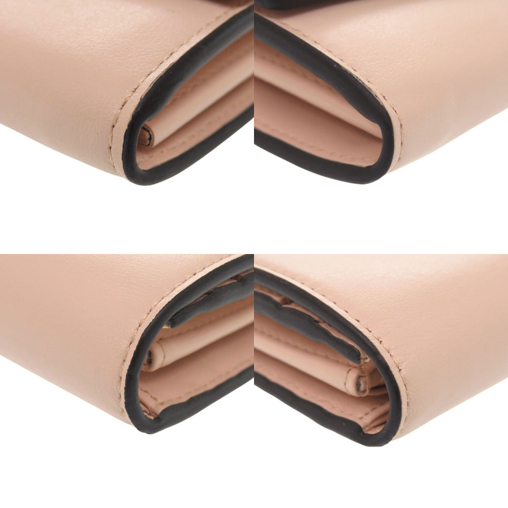 FENDI Long Wallet Purse 8M0251 leather pink Fendi Roma Continental Wallet Women Used Authentic