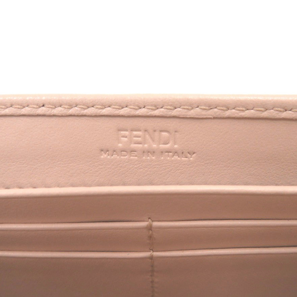 FENDI Long Wallet Purse 8M0251 leather pink Fendi Roma Continental Wallet Women Used Authentic