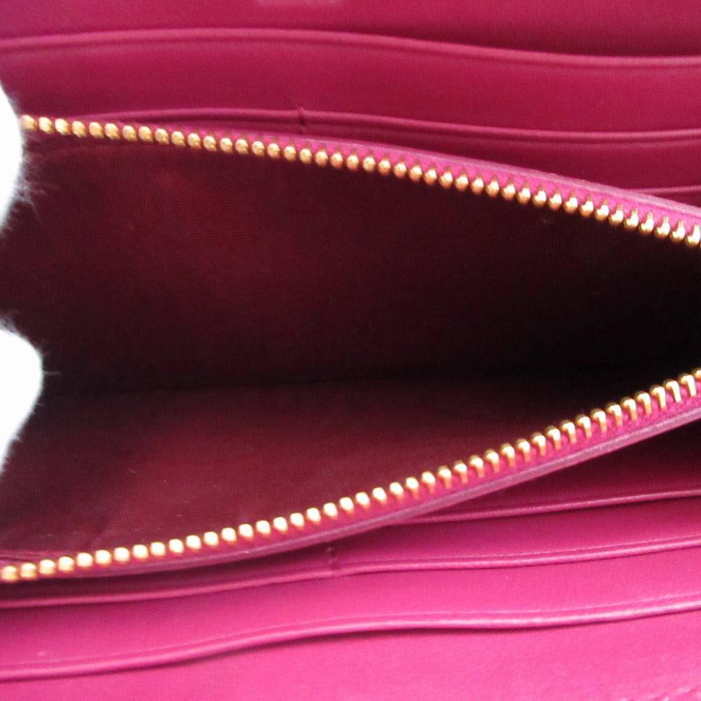 PRADA Long Wallet Purse Nylon, Leather pink