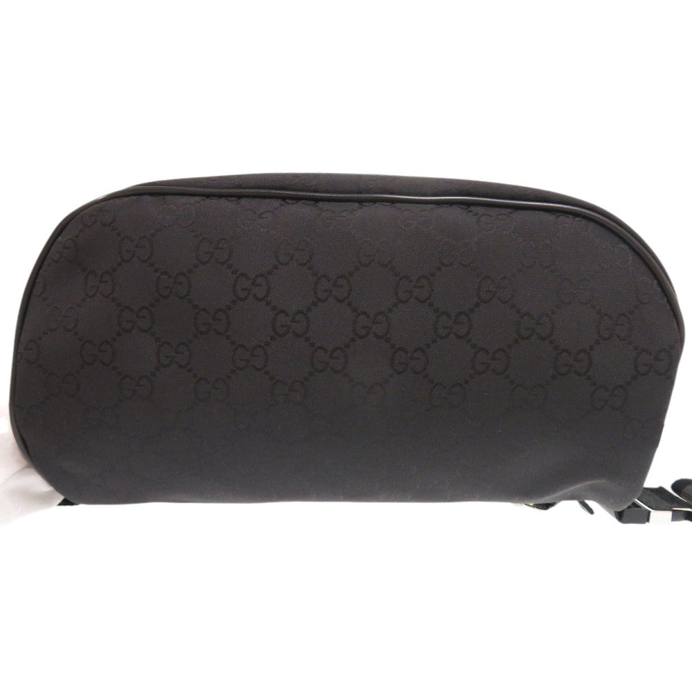 GUCCI Waist bag 449182 Nylon black GG Women Used Authentic