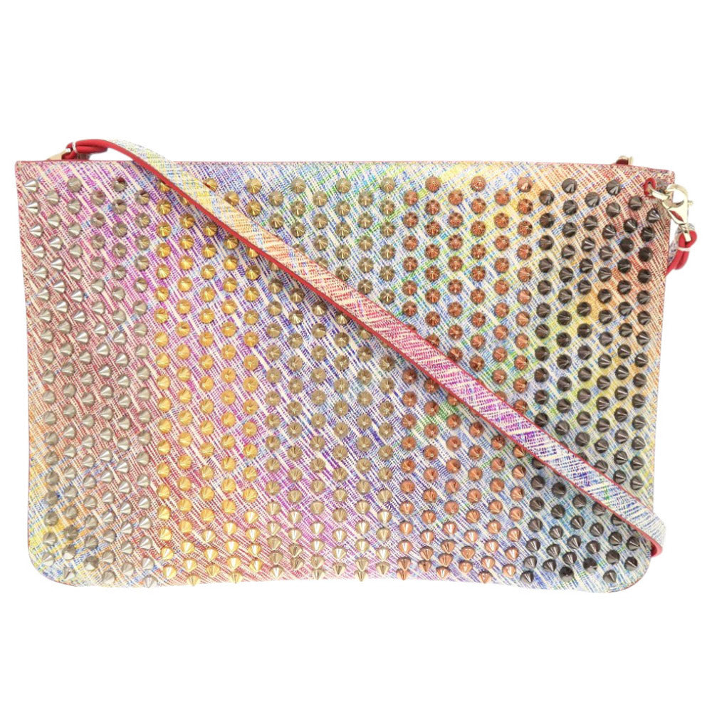 Christian Louboutin Shoulder Bag leather multicolor Unicorn Spike