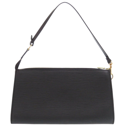 LOUIS VUITTON Pouch M52942 Epi Leather Noir Epi Pochette Accessoires Women Used Authentic