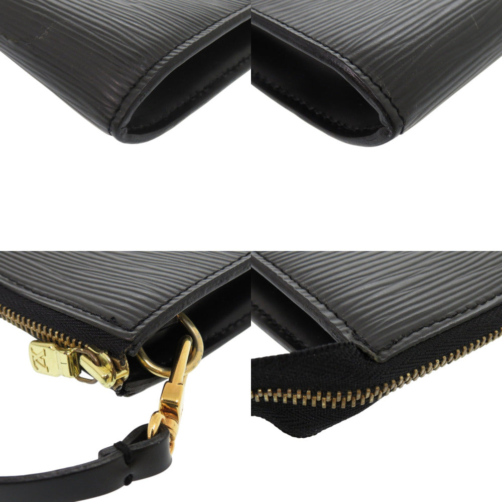 LOUIS VUITTON Pouch M52942 Epi Leather Noir Epi Pochette Accessoires Women Used Authentic