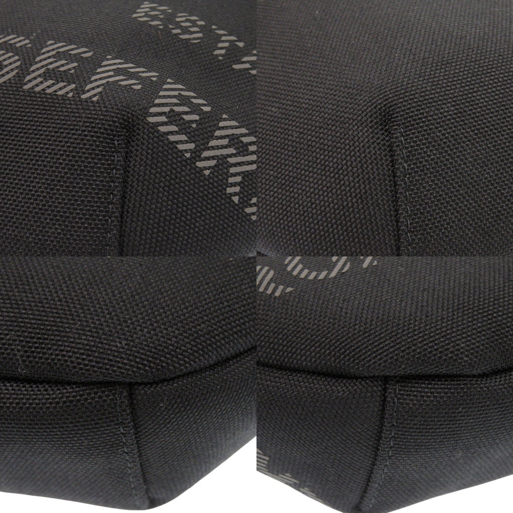 BURBERRY Waist bag canvas black Women Used Authentic