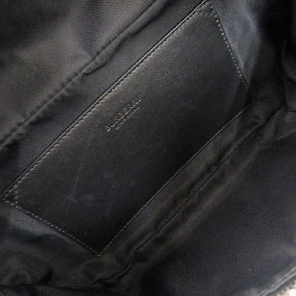 BURBERRY Waist bag canvas black Women Used Authentic