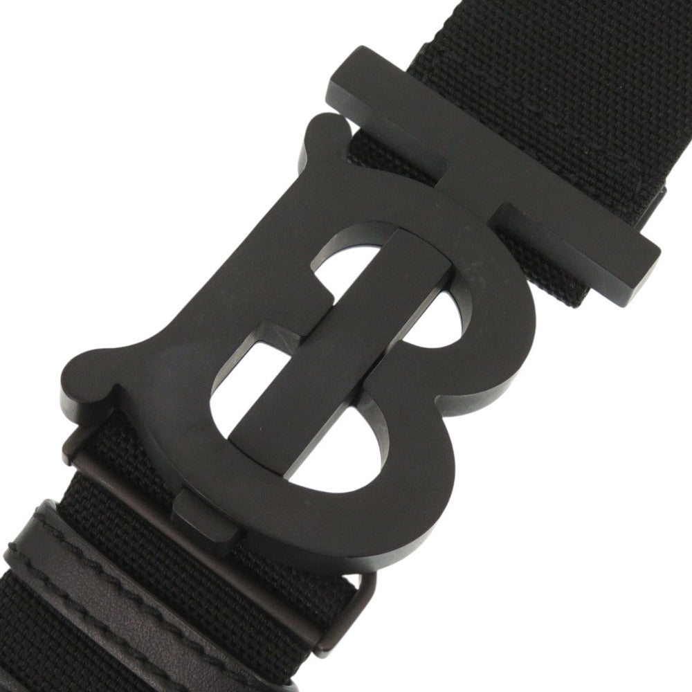 BURBERRY Waist bag canvas black Women Used Authentic