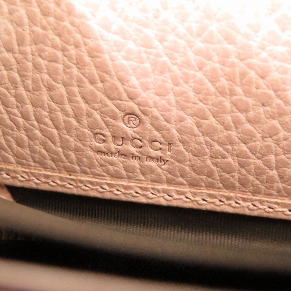 GUCCI Long Wallet Purse 456117 GG Supreme canvas, leather Light pink Double G Bicolor Zip Around Wallet