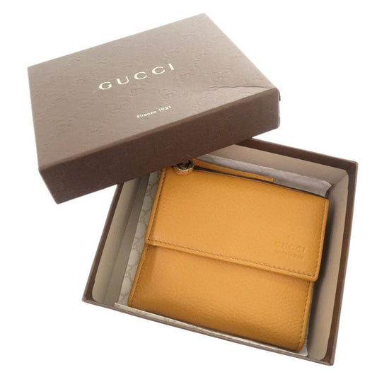 GUCCI Bifold Wallet 323399 leather yellow Women Used Authentic