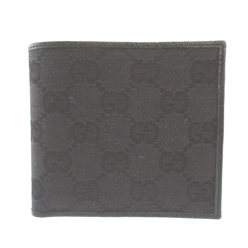 GUCCI Bifold Wallet 04862 GG canvas, leather black