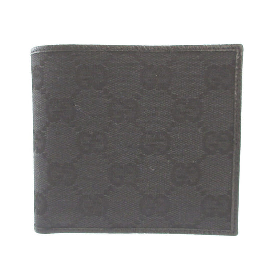 GUCCI Bifold Wallet 04862 GG canvas, leather black