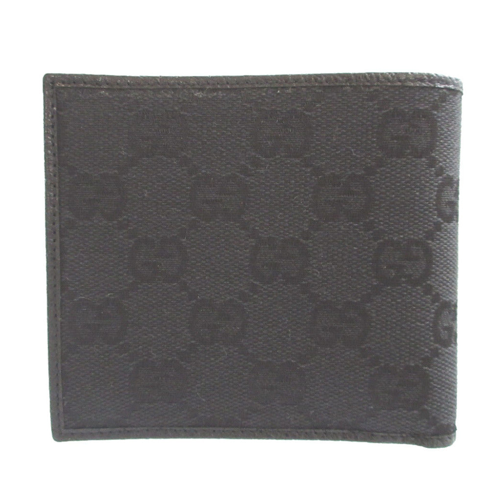 GUCCI Bifold Wallet 04862 GG canvas, leather black