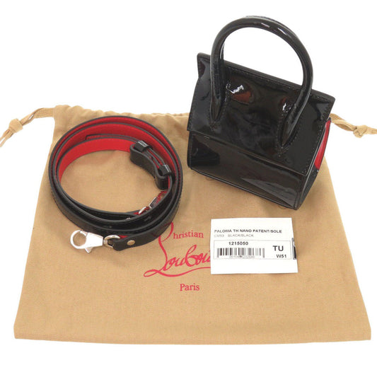Christian Louboutin Shoulder Bag 1215050 Patent leather black Paloma Nano