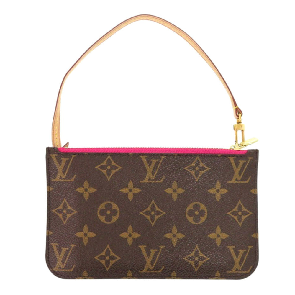 LOUIS VUITTON Pouch Monogram canvas Brown Monogram Neverfull Pouch for PM Women Used Authentic