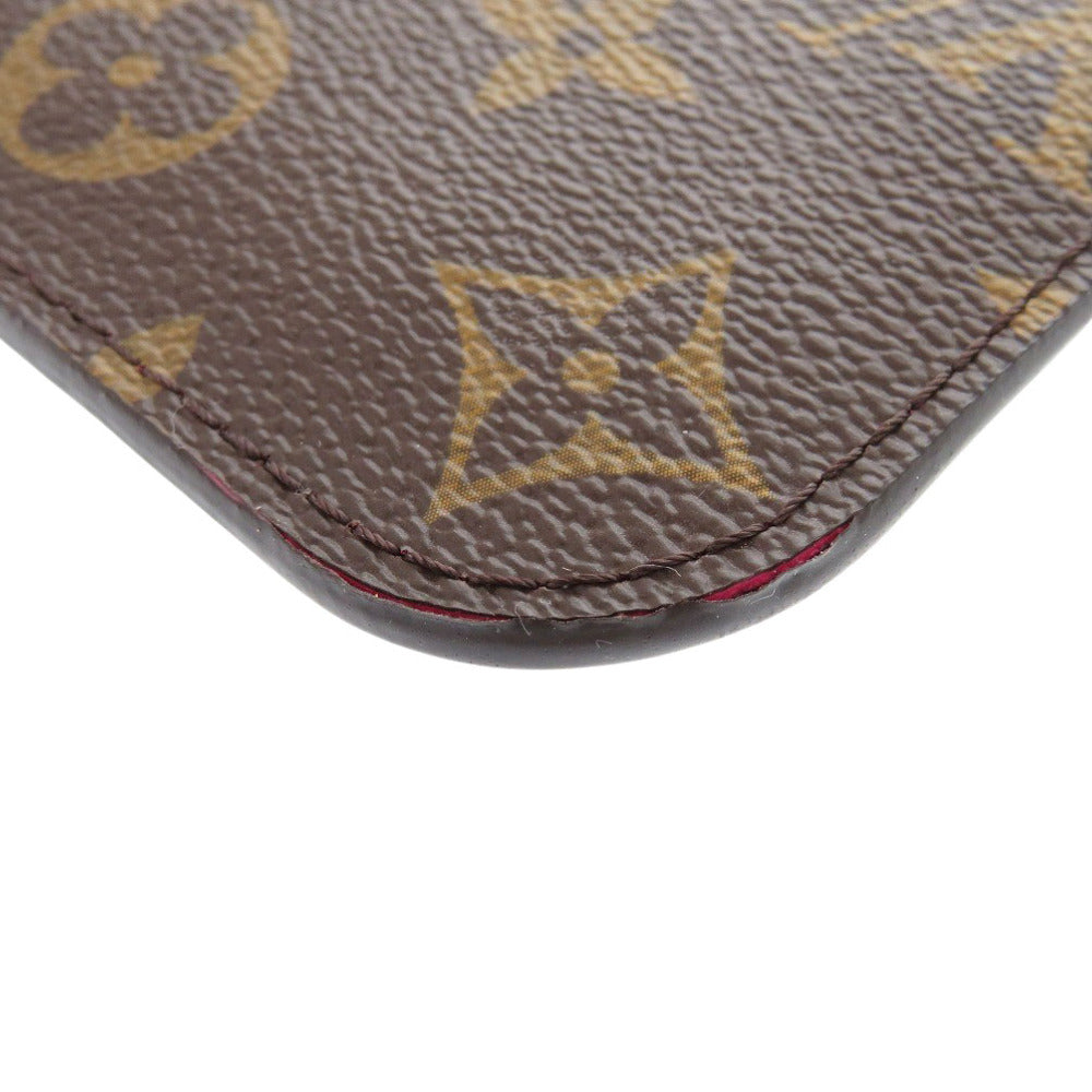 LOUIS VUITTON Pouch Monogram canvas Brown Monogram Neverfull Pouch for PM Women Used Authentic