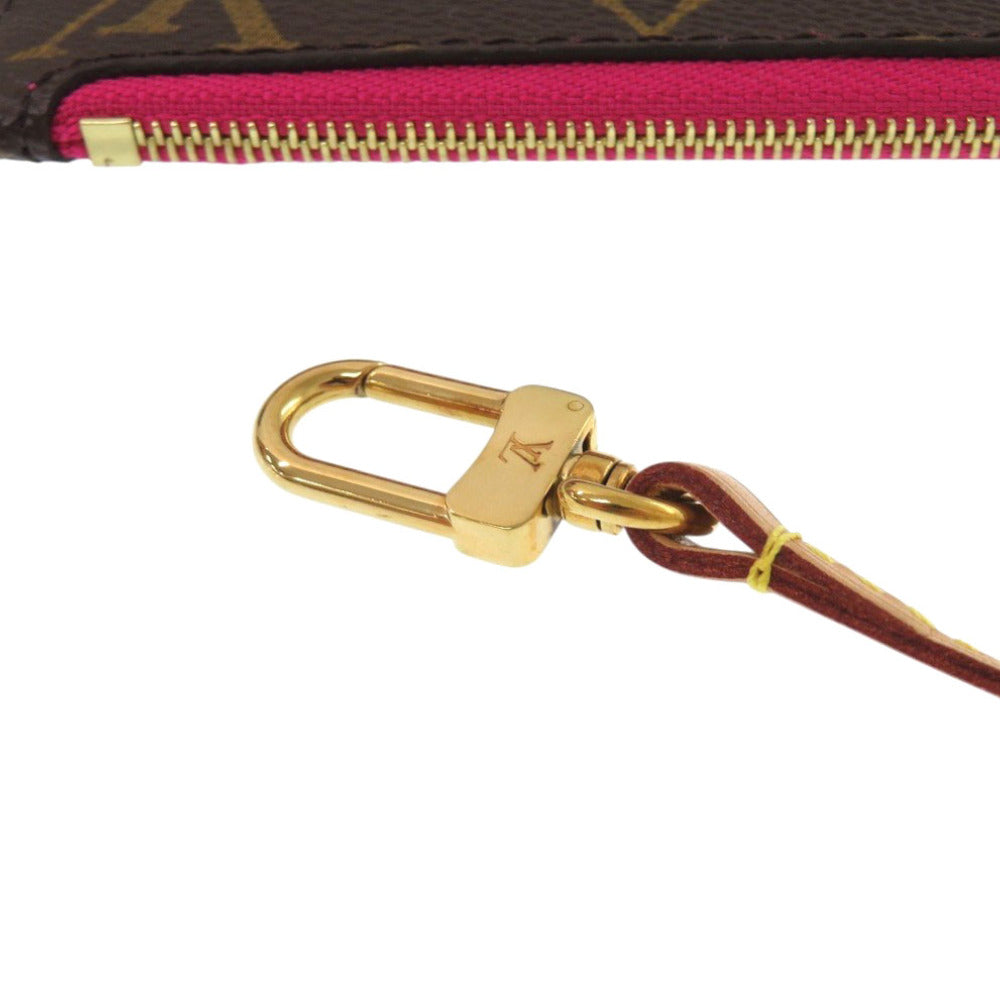 LOUIS VUITTON Pouch Monogram canvas Brown Monogram Neverfull Pouch for PM Women Used Authentic