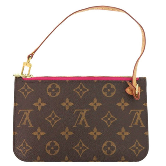 LOUIS VUITTON Pouch Monogram canvas Brown Monogram Neverfull Pouch for PM Women Used Authentic