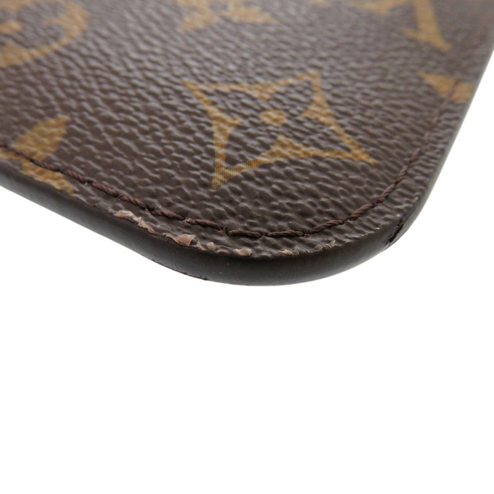 LOUIS VUITTON Pouch Monogram canvas Brown Monogram Neverfull Pouch for PM Women Used Authentic