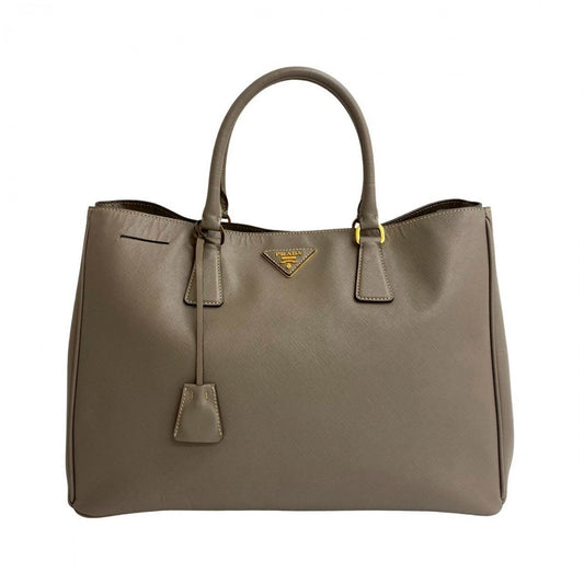 PRADA Handbag leather gray Saffiano Galleria