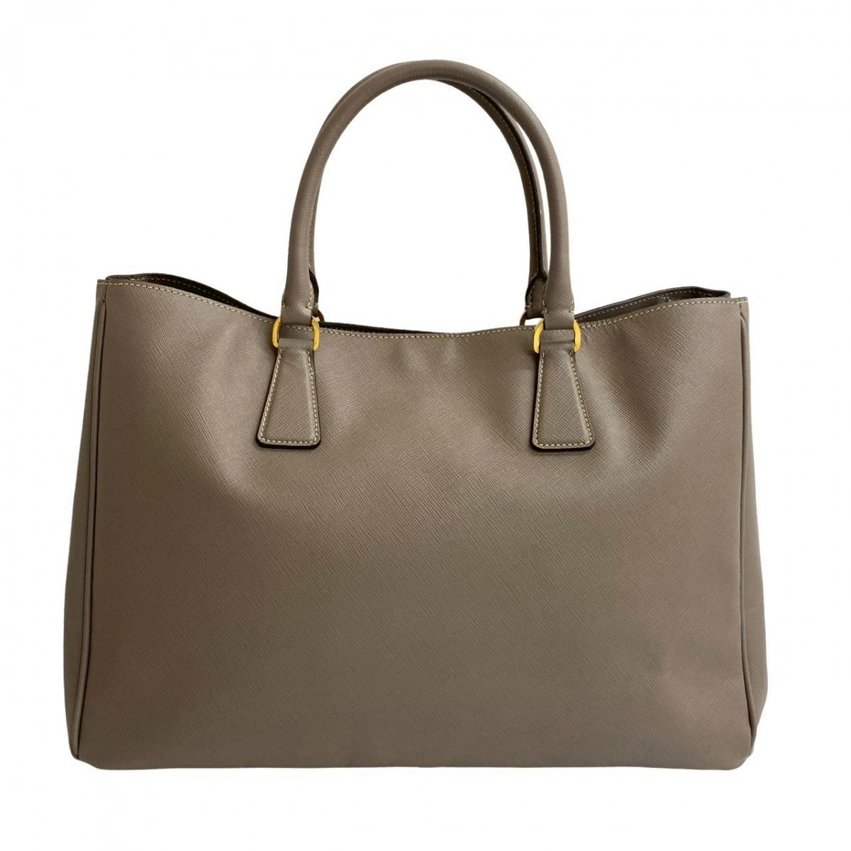 PRADA Handbag leather gray Saffiano Galleria
